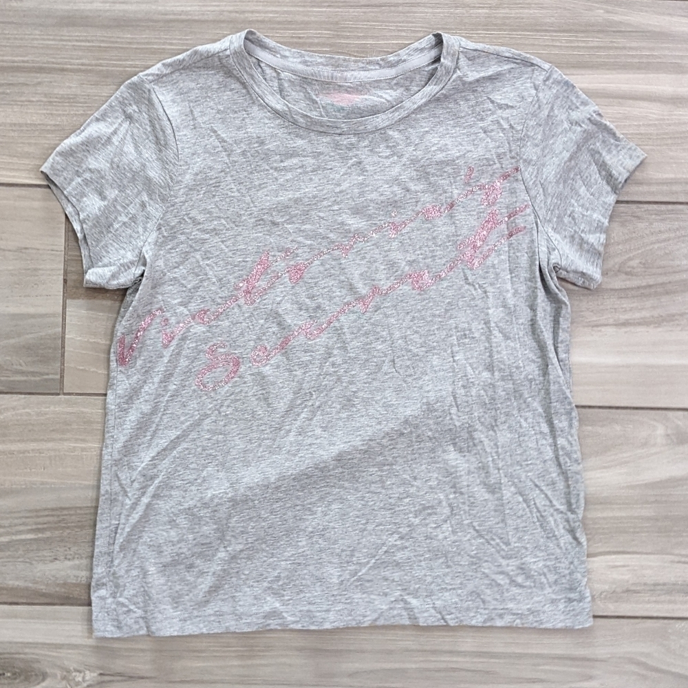 🧡 Victoria's Secret Grey and Pink Tee